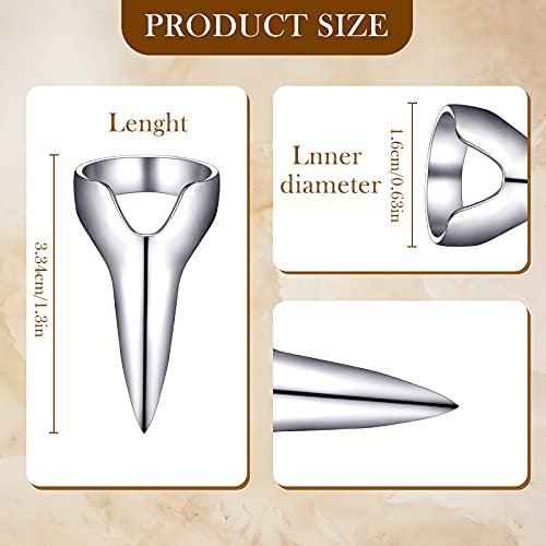Jadive 6 Pieces Metal Hair Parting & Sectioning Rings - Stitch Braid Tool for Women, Salon Use, Halloween Cosplay - görsel 4