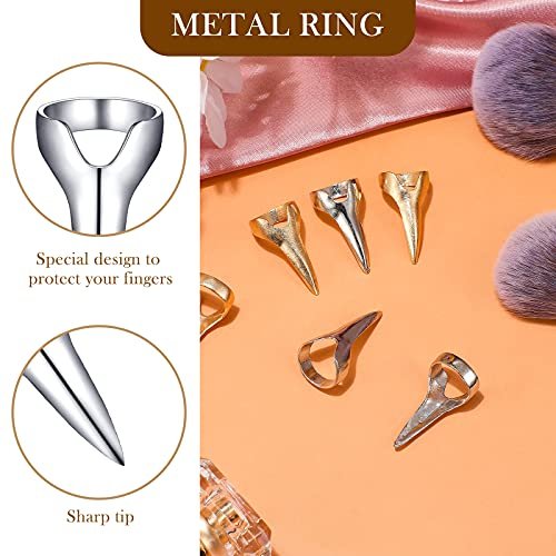 Jadive 6 Pieces Metal Hair Parting & Sectioning Rings - Stitch Braid Tool for Women, Salon Use, Halloween Cosplay - görsel 6