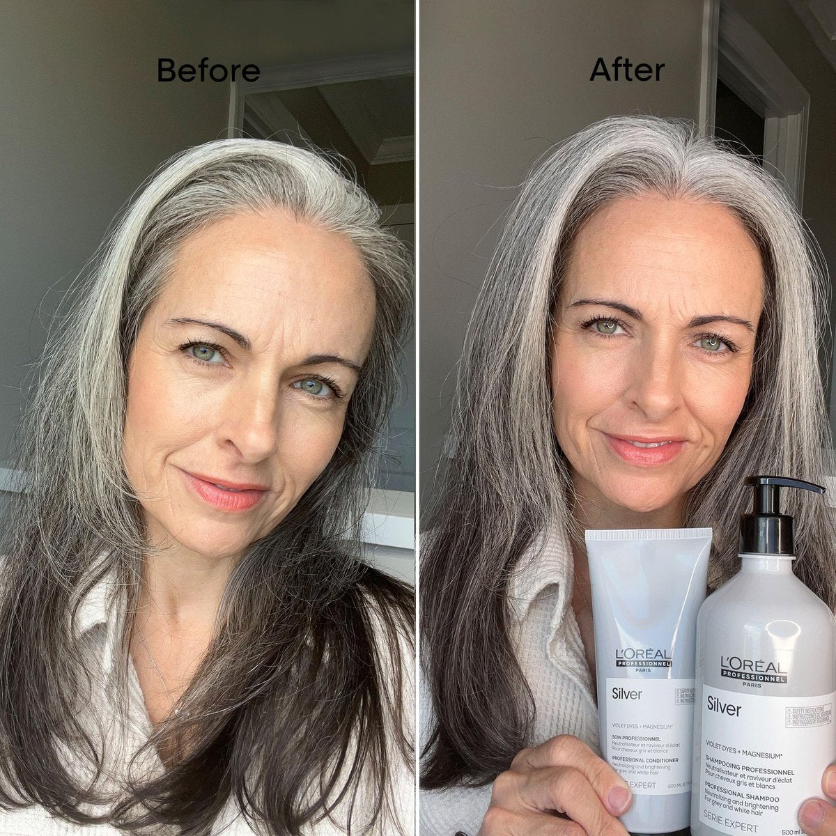 L'Oréal Professionnel Paris Color Depositing Purple Shampoo - Neutralizes Unwanted Yellow Tones for Blonde, Bleached, White & Gray Hair, 16.9 Fl Oz Avelisse