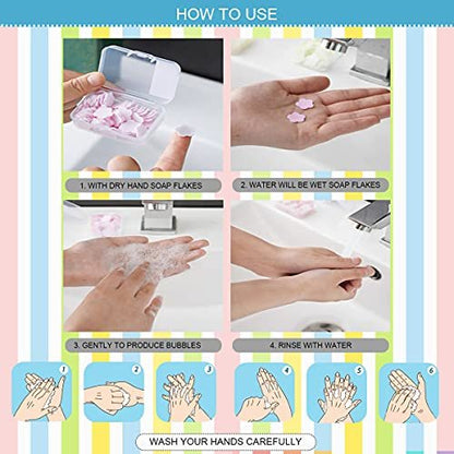 FERCAISH 400 Petal Soap Sheets – Portable Dissolvable Hand Soap for Travel, Camping & Hiking (4 Box Set)