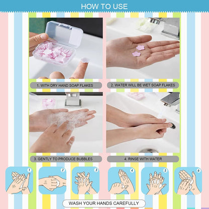 FERCAISH 400 Petal Soap Sheets – Portable Dissolvable Hand Soap for Travel, Camping & Hiking (4 Box Set)