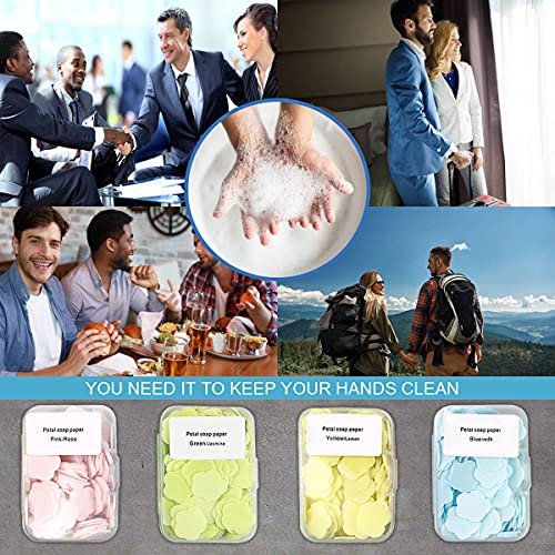 FERCAISH 400 Petal Soap Sheets – Portable Dissolvable Hand Soap for Travel, Camping & Hiking (4 Box Set) - görsel 14