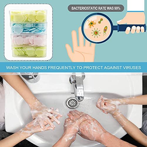 FERCAISH 400 Petal Soap Sheets – Portable Dissolvable Hand Soap for Travel, Camping & Hiking (4 Box Set) - görsel 8