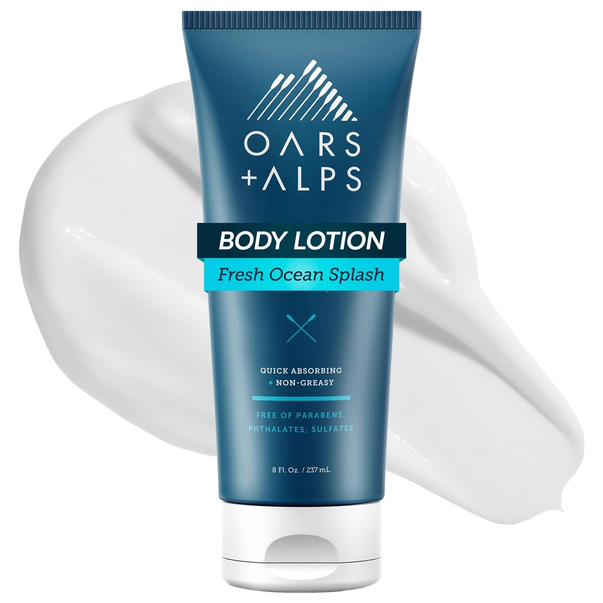 Oars + Alps Body Lotion - Moisturizing Body Lotion with Vitamin E, Shea Butter & Magnesium, Hydrating & Soothing, Quick Absorbing, Non-Greasy, Fresh Ocean Splash, 8 oz Avelisse
