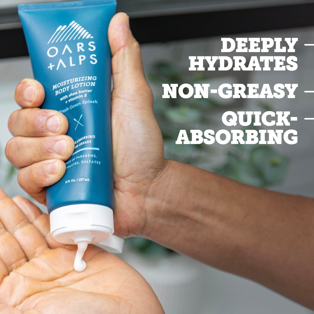 Oars + Alps Body Lotion - Moisturizing Body Lotion with Vitamin E, Shea Butter & Magnesium, Hydrating & Soothing, Quick Absorbing, Non-Greasy, Fresh Ocean Splash, 8 oz Avelisse
