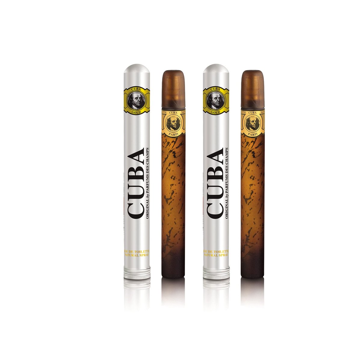 Cuba Gold Eau de Toilette for Men - 1.17 fl oz (Pack of 2) - Warm Spicy Scent Avelisse
