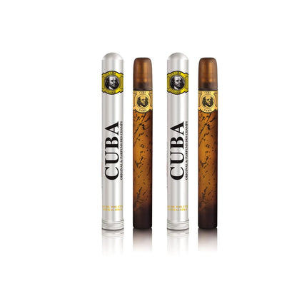 Cuba Gold Eau de Toilette for Men - 1.17 fl oz (Pack of 2) - Warm Spicy Scent Avelisse