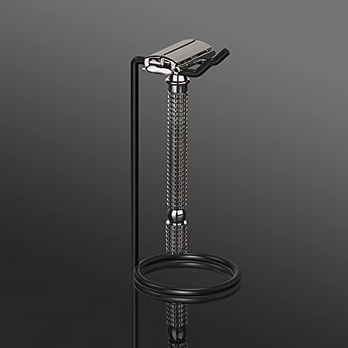 Linkidea Stainless Steel Safety Razor Stand - Tall Black Travel Shaving Razor Holder, Compatible with Gillette Fusion 5 Long Handle Razors - görsel 7