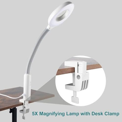 OmySalon 2 in 1 Facial Steamer with 5X Magnifying Lamp & Touch Screen - Professional Face Spa Mist for Home Use