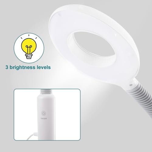 OmySalon 2 in 1 Facial Steamer with 5X Magnifying Lamp & Touch Screen - Professional Face Spa Mist for Home Use - görsel 7
