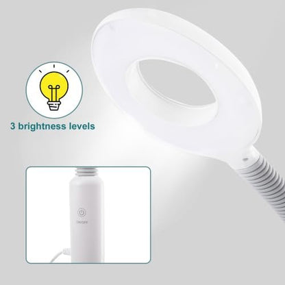 OmySalon 2 in 1 Facial Steamer with 5X Magnifying Lamp & Touch Screen - Professional Face Spa Mist for Home Use