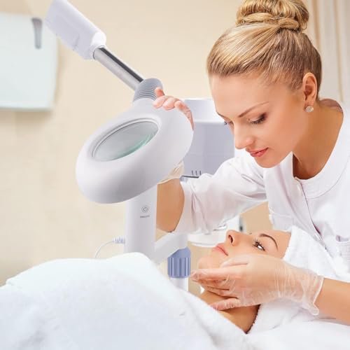 OmySalon 2 in 1 Facial Steamer with 5X Magnifying Lamp & Touch Screen - Professional Face Spa Mist for Home Use - görsel 6