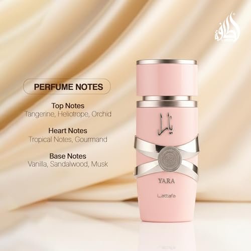 Lattafa Yara Eau de Parfum for Women - Vanilla, Gourmand, Fruity, Floral Long-Lasting Fragrance 100 ml Avelisse