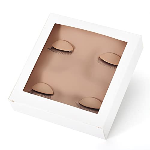 Miuffue Lash Mannequin Head with 2 Pairs Replacement Eyelids – Silicone Realistic Face for Eyelash Extension Training Avelisse