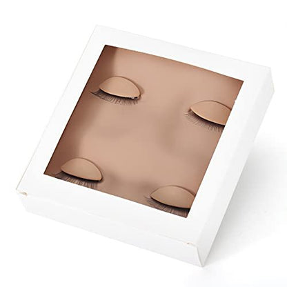 Miuffue Lash Mannequin Head with 2 Pairs Replacement Eyelids – Silicone Realistic Face for Eyelash Extension Training Avelisse