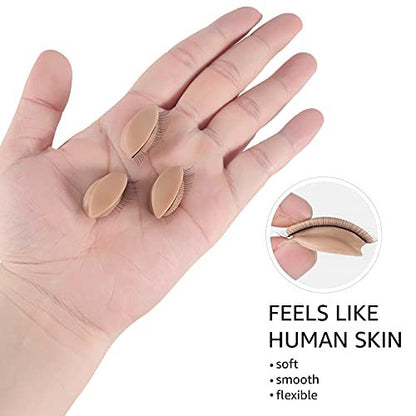 Miuffue Lash Mannequin Head with 2 Pairs Replacement Eyelids – Silicone Realistic Face for Eyelash Extension Training Avelisse