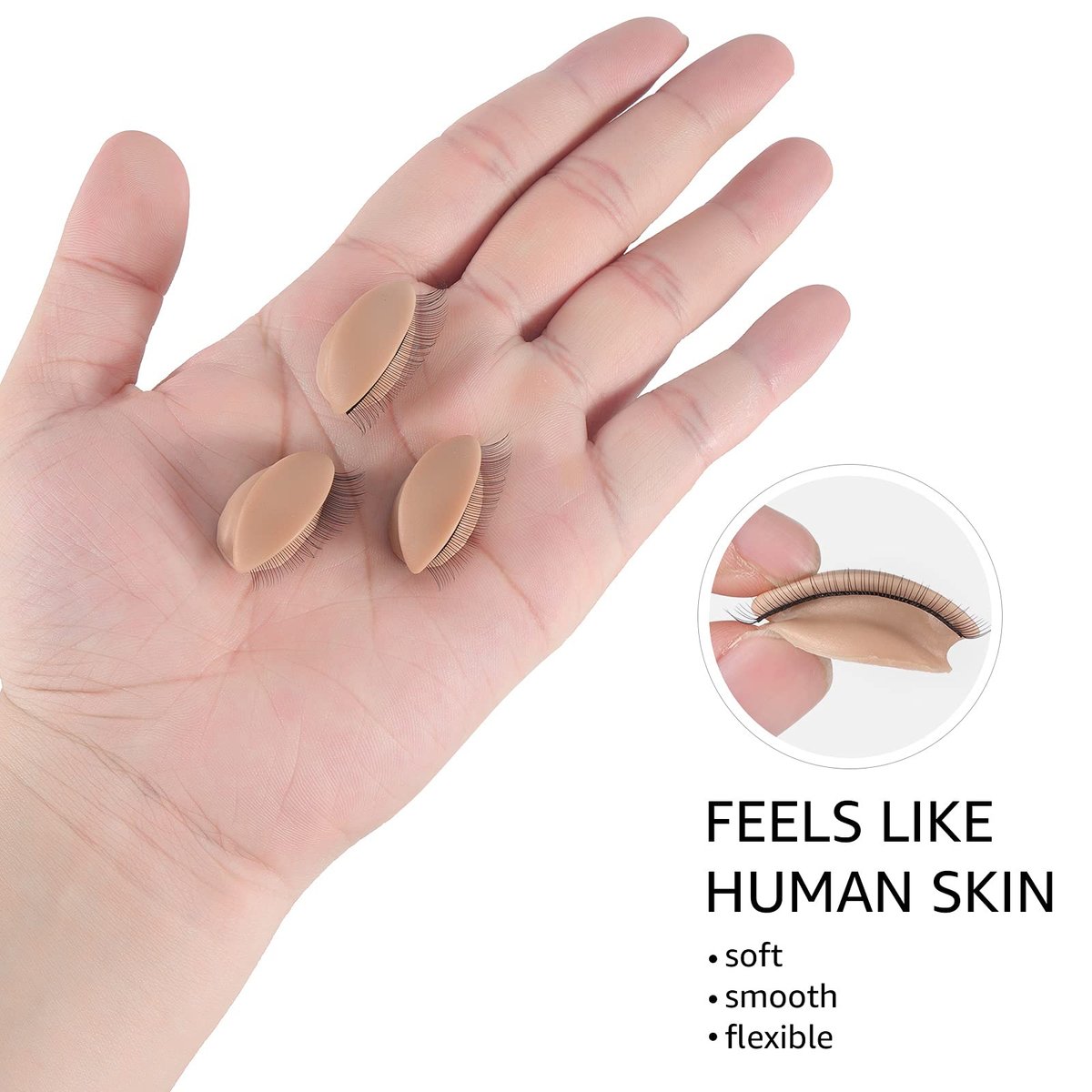 Miuffue Lash Mannequin Head with 2 Pairs Replacement Eyelids – Silicone Realistic Face for Eyelash Extension Training Avelisse