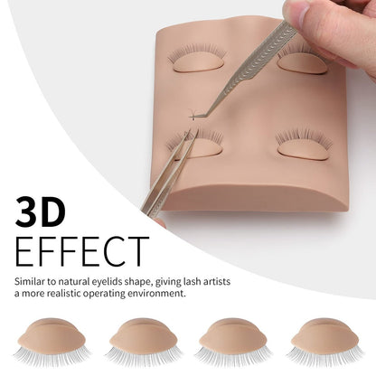 Miuffue Lash Mannequin Head with 2 Pairs Replacement Eyelids – Silicone Realistic Face for Eyelash Extension Training Avelisse