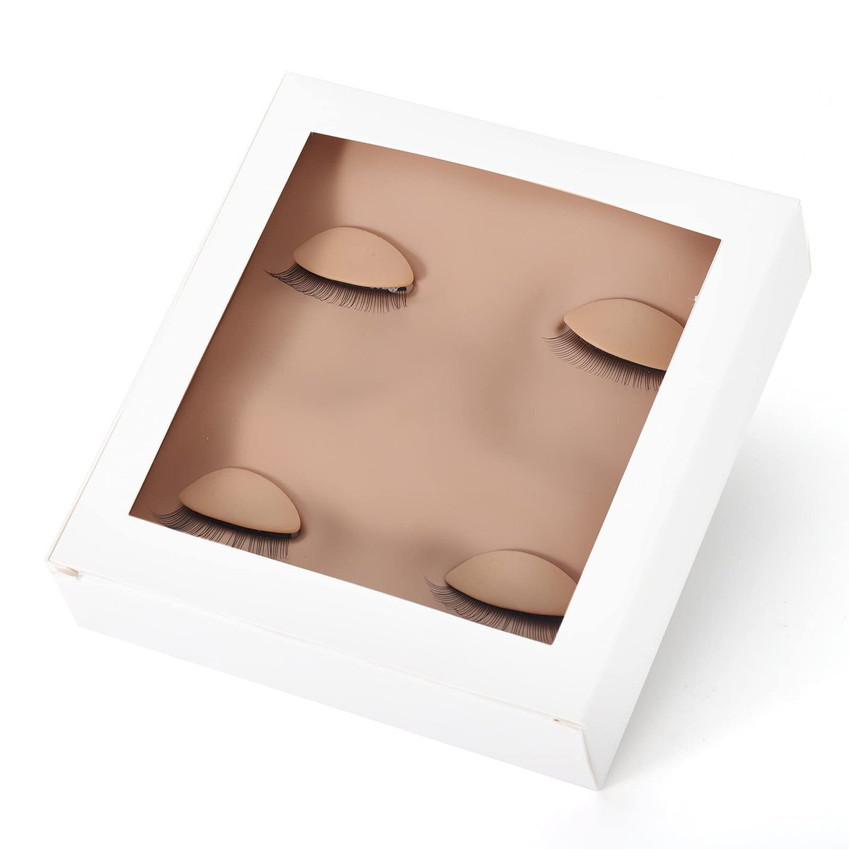 Miuffue Lash Mannequin Head with 2 Pairs Replacement Eyelids – Silicone Realistic Face for Eyelash Extension Training Avelisse