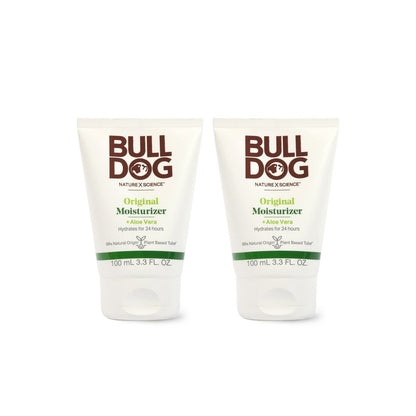 Bulldog Original Facial Moisturizer for Men, 3.3 Fl Oz (Pack of 2) – Natural Skincare & Grooming Avelisse