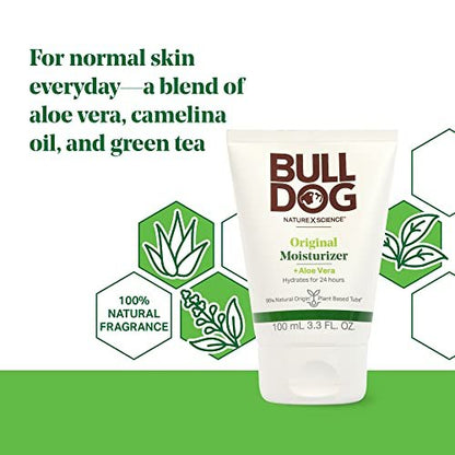 Bulldog Original Facial Moisturizer for Men, 3.3 Fl Oz (Pack of 2) – Natural Skincare & Grooming Avelisse