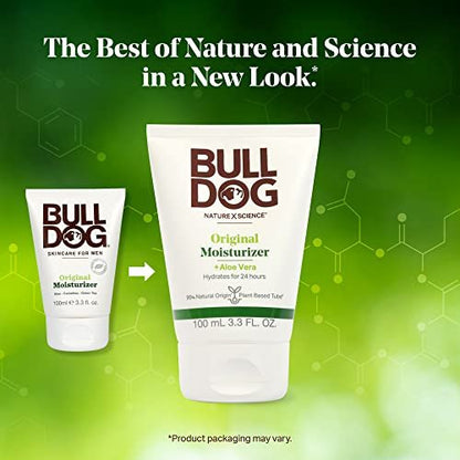 Bulldog Original Facial Moisturizer for Men, 3.3 Fl Oz (Pack of 2) – Natural Skincare & Grooming Avelisse