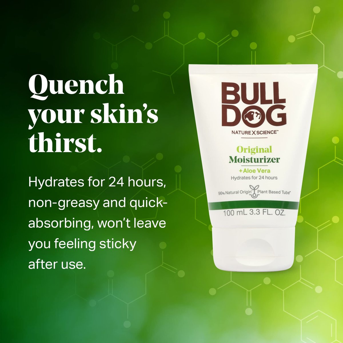 Bulldog Original Facial Moisturizer for Men, 3.3 Fl Oz (Pack of 2) – Natural Skincare & Grooming Avelisse