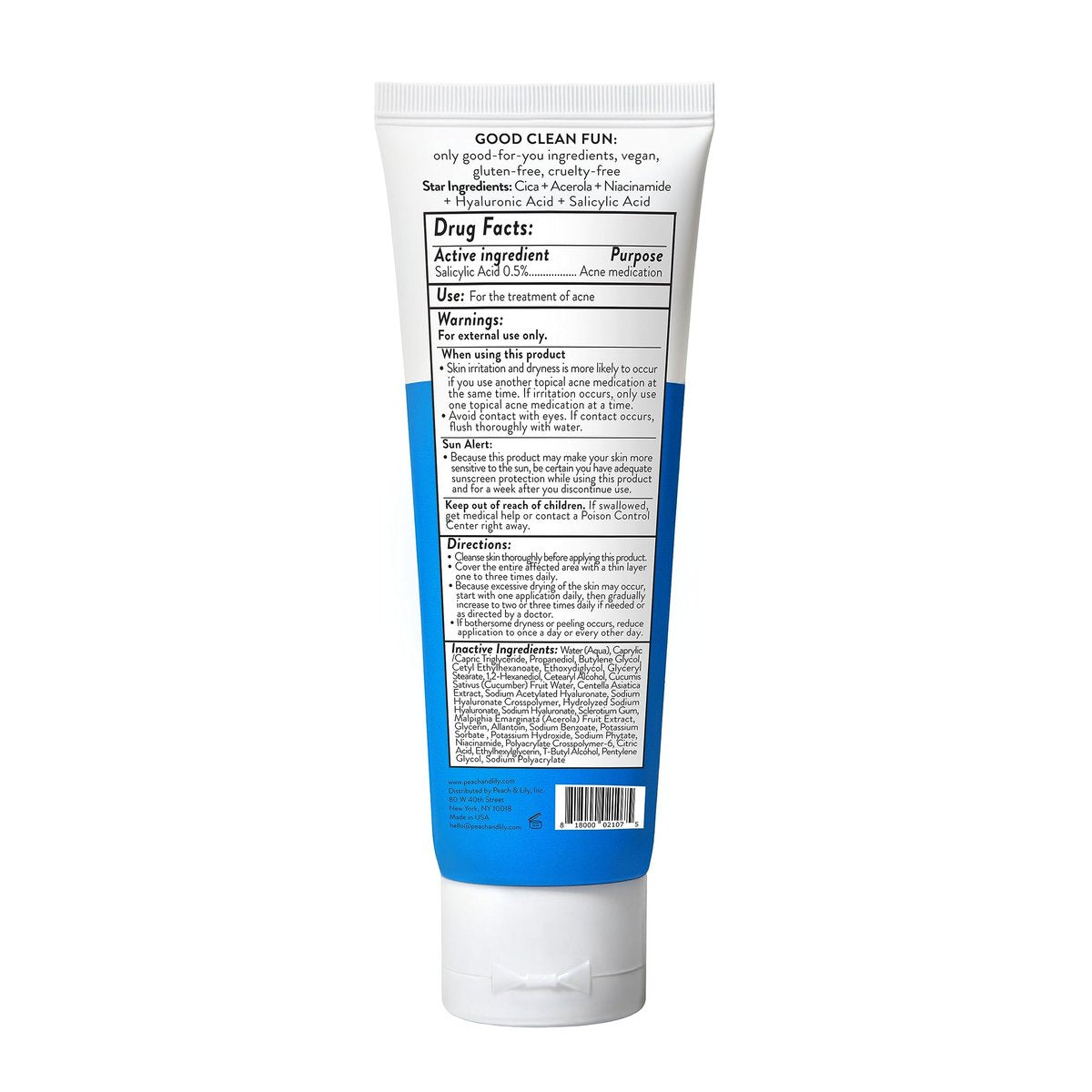 Peach Slices Oil-Free Moisturizer with 2% Salicylic Acid & Hyaluronic Acid - Acne-Prone Skin, Vegan & Cruelty Free, 2.82 oz - görsel 17