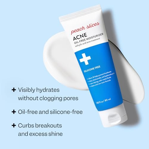 Peach Slices Oil-Free Moisturizer with 2% Salicylic Acid & Hyaluronic Acid - Acne-Prone Skin, Vegan & Cruelty Free, 2.82 oz - görsel 4