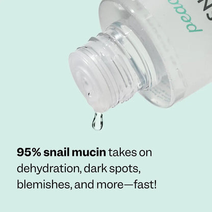 Peach Slices Snail Rescue Blemish Busting Toner - 95% Snail Mucin with Hyaluronic Acid & CICA - Clarify, Strengthen & Balance - 4.05 oz Avelisse