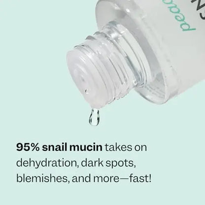 Peach Slices Snail Rescue Blemish Busting Toner - 95% Snail Mucin with Hyaluronic Acid & CICA - Clarify, Strengthen & Balance - 4.05 oz Avelisse