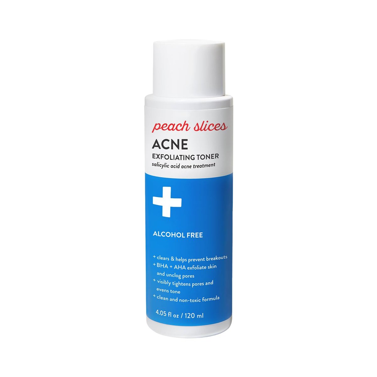 Peach Slices Acne Exfoliating Toner - 2% Salicylic Acid with Lactic & Glycolic Acid, Cucumber - Vegan & Cruelty-Free Korean Skincare (4.05 oz) - görsel 1