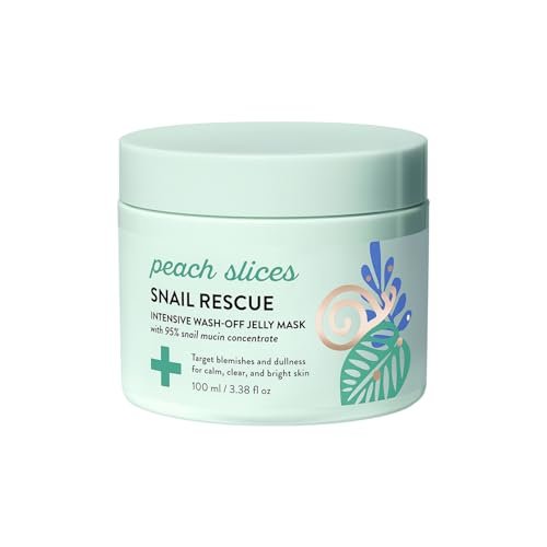 Peach Slices Snail Rescue Intensive Wash-Off Jelly Mask - 95% Snail Mucin Concentrate for Clear, Gentle Skin - görsel 2