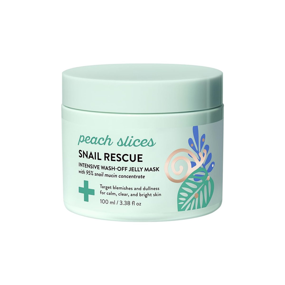 Peach Slices Snail Rescue Intensive Wash-Off Jelly Mask - 95% Snail Mucin Concentrate for Clear, Gentle Skin - görsel 1