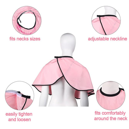 3-Piece Makeup Capes for Clients - Salon Hair Dye Aprons, Styling Shampoo Capes, Barber Short Smock (Black, White, Pink) Avelisse