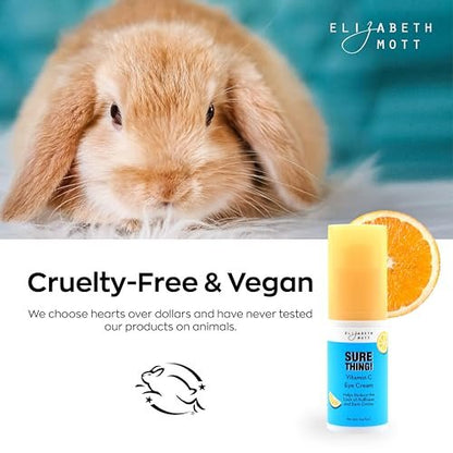 Elizabeth Mott Sure Thing Vitamin C Eye Cream – Brightening & De-Puffing Eye Treatment for Dark Circles, Vegan & Cruelty-Free, 0.5 oz Avelisse