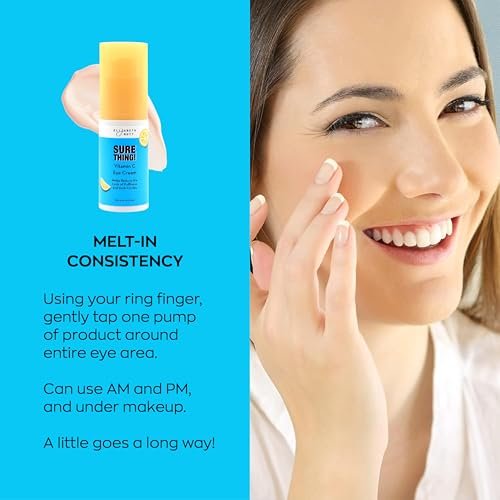 Elizabeth Mott Sure Thing Vitamin C Eye Cream – Brightening & De-Puffing Eye Treatment for Dark Circles, Vegan & Cruelty-Free, 0.5 oz Avelisse