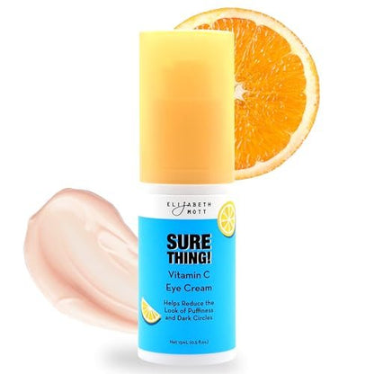 Elizabeth Mott Sure Thing Vitamin C Eye Cream – Brightening & De-Puffing Eye Treatment for Dark Circles, Vegan & Cruelty-Free, 0.5 oz Avelisse