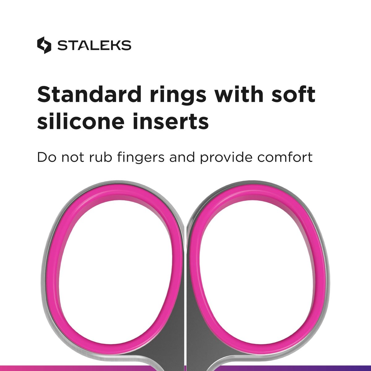 Staleks Professional Cuticle Scissors – Stainless Steel, Extra Fine Curved Blades, Smart 40 Type 3 SS-40/3 for Precise Manicure Avelisse