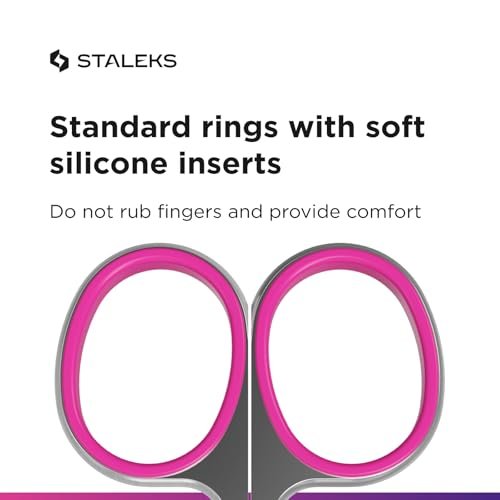 Staleks Professional Cuticle Scissors – Stainless Steel, Extra Fine Curved Blades, Smart 40 Type 3 SS-40/3 for Precise Manicure Avelisse