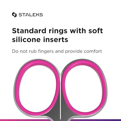 Staleks Professional Cuticle Scissors – Stainless Steel, Extra Fine Curved Blades, Smart 40 Type 3 SS-40/3 for Precise Manicure Avelisse