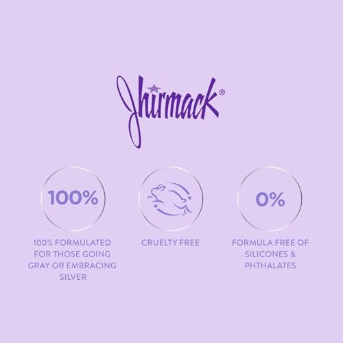 Jhirmack Silver Brightening Purple Shampoo and Conditioner Set for Silver, Grey, and Blonde Hair - 12 Fl Oz Each - görsel 12