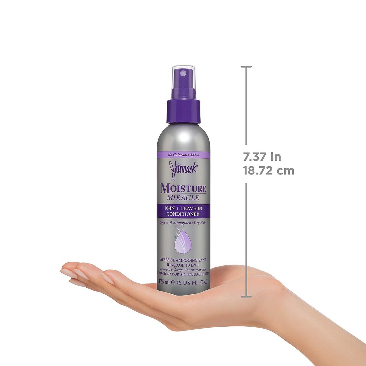 Jhirmack 10-in-1 Leave-In Conditioner Spray | Heat Protectant, Detangler, Shine & Repair | Vitamin E & B5 | 6 Fl Oz - görsel 9