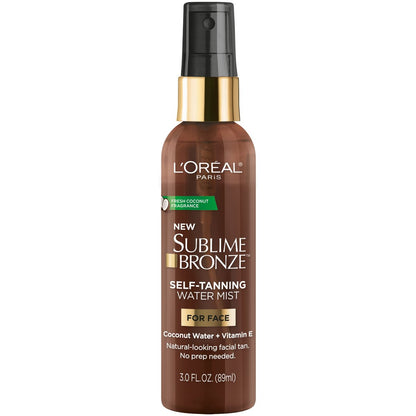 L'Oreal Paris Sublime Bronze Self Tanning Facial Mist - Water-Based with Coconut Water & Vitamin E, 3 fl. oz Avelisse