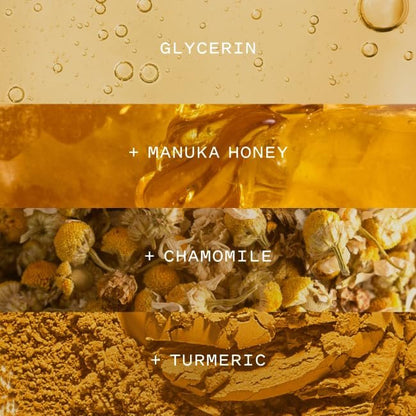 Keys Soulcare Golden Cleanser - Foaming Face Wash with Manuka Honey, Gently Removes Dirt & Makeup, Cruelty-Free, Calming Scent, 5.75 Fl Oz