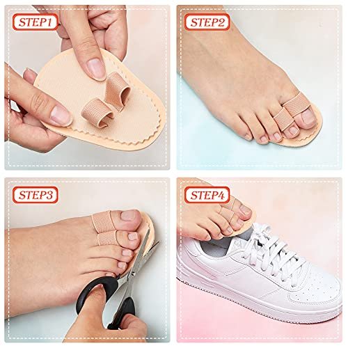 Nuanchu 6-Piece Double Toe Straightener & Hammer Toe Splint Corrector for Foot Pain Relief - görsel 8