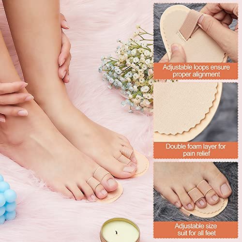 Nuanchu 6-Piece Double Toe Straightener & Hammer Toe Splint Corrector for Foot Pain Relief - görsel 6