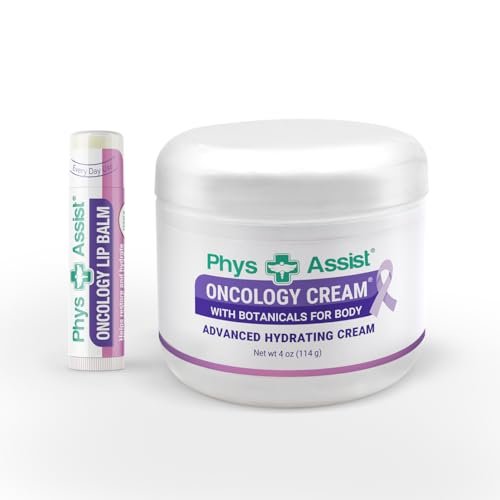 PhysAssist Oncology Cream 4 oz + Lip Balm – Hydrating & Soothing for Stressed Skin, Clinically Tested, Non-Irritant Avelisse