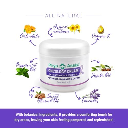 PhysAssist Oncology Cream 4 oz + Lip Balm – Hydrating & Soothing for Stressed Skin, Clinically Tested, Non-Irritant Avelisse
