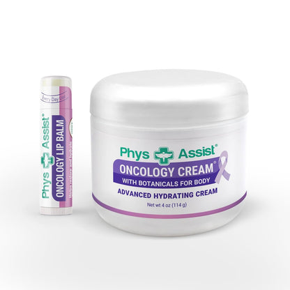 PhysAssist Oncology Cream 4 oz + Lip Balm – Hydrating & Soothing for Stressed Skin, Clinically Tested, Non-Irritant Avelisse